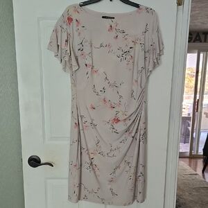 Lauren Ralph Lauren Cream Floral Midi Dress